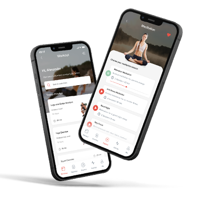 Project You mobile app preview on two phones