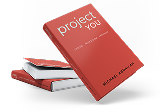 Project You book stack and floating cover